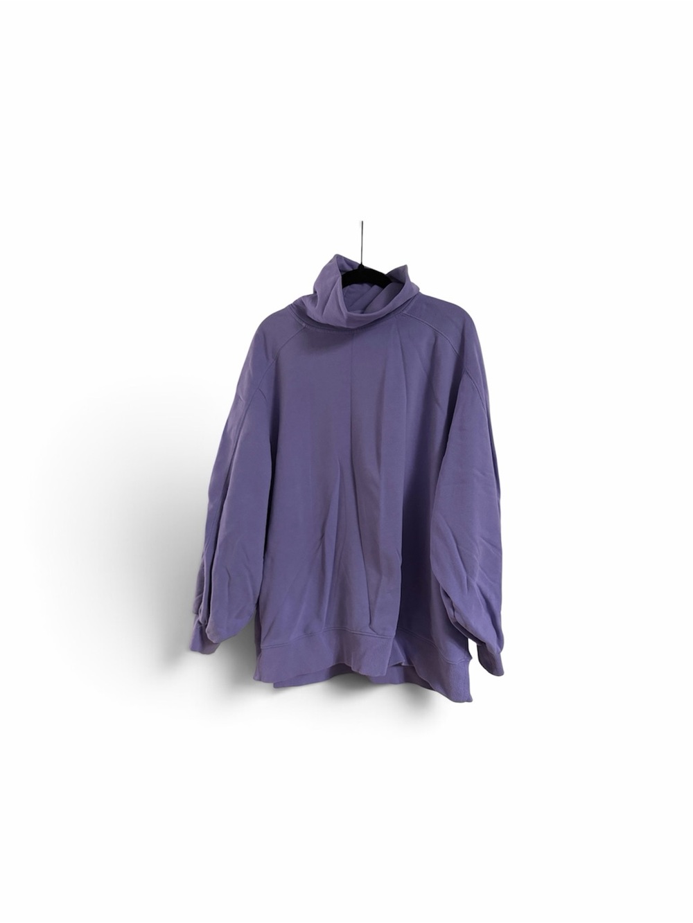 Relaxed Lavender Funnel Neck Hoodie - Women